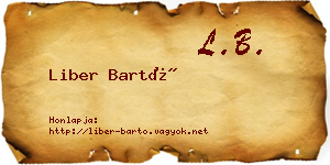 Liber Bartó névjegykártya